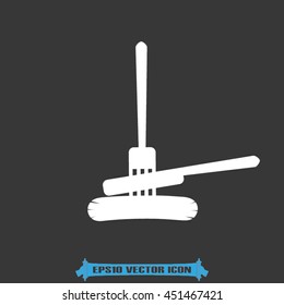 fork knife sausage icon vector illustration EPS 10.