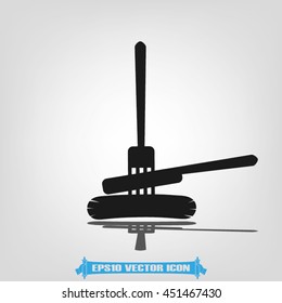 fork knife sausage icon vector illustration EPS 10.