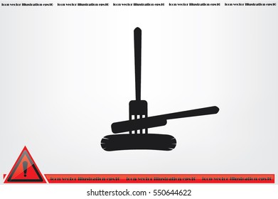 fork, knife, sausage icon vector illustration.
