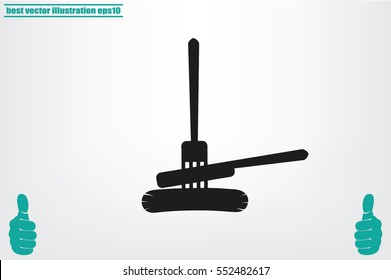 fork, knife, sausage icon vector illustration EPS 10.