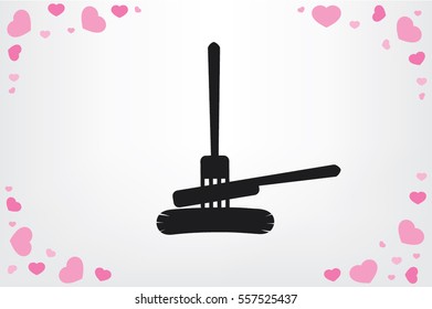 fork, knife, sausage icon vector illustration EPS 10.