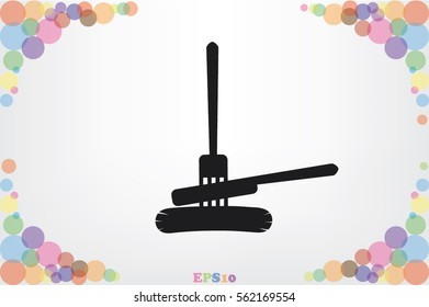 fork, knife, sausage icon vector illustration EPS 10.