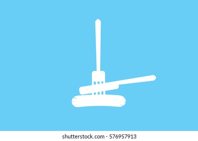 fork, knife, sausage icon vector illustration.