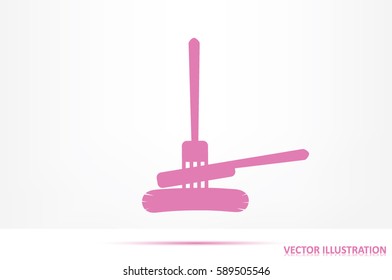 fork, knife, sausage icon vector illustration EPS 10.