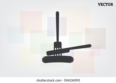fork, knife, sausage icon vector illustration EPS 10.
