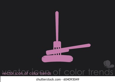 fork, knife, sausage icon vector illustration.