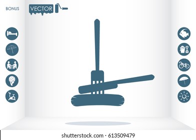 fork, knife, sausage icon vector illustration EPS 10.