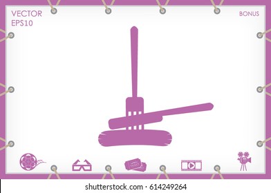 fork, knife, sausage icon vector illustration EPS 10.