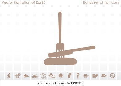 fork, knife, sausage icon vector illustration EPS 10.