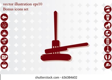 fork, knife, sausage icon vector illustration EPS 10.