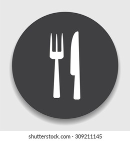 Fork and knife sign icon