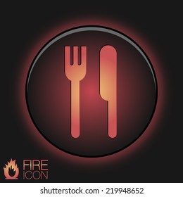 fork and knife sign. symbol lunch . cutlery