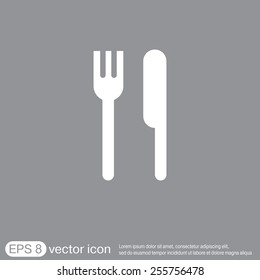 fork and knife sign. symbol lunch . cutlery