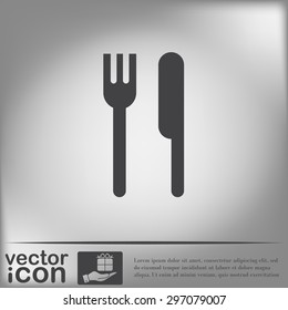 fork and knife sign. symbol lunch . cutlery