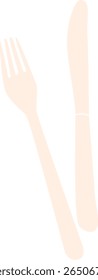 Fork and knife silverware vector illustration