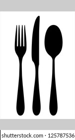 fork, knife, spoon