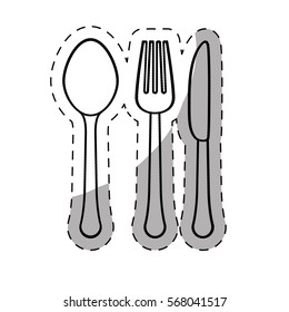 fork knife spoon cutlery icon image vector illustration design 