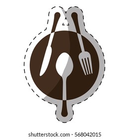 fork knife spoon cutlery icon image vector illustration design 
