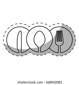 fork knife spoon cutlery icon image vector illustration design 