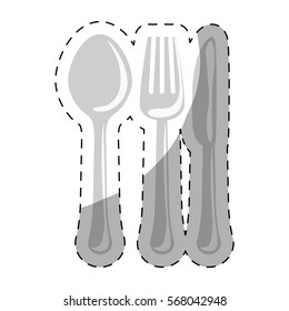 fork knife spoon cutlery icon image vector illustration design 