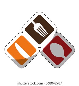 fork knife spoon cutlery icon image vector illustration design 