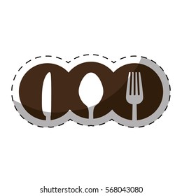 fork knife spoon cutlery icon image vector illustration design 