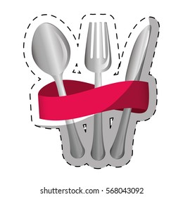 fork knife spoon cutlery icon image vector illustration design 