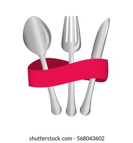 fork knife spoon cutlery icon image vector illustration design 
