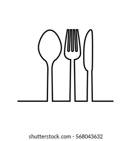 fork knife spoon cutlery icon image vector illustration design 