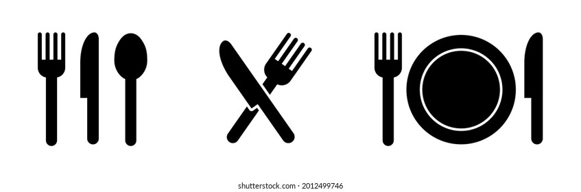 Fork knife and spoon gastronomy icon