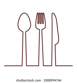 Fork, knife and spoon icon. Cutlery and menu, stock vector illustration