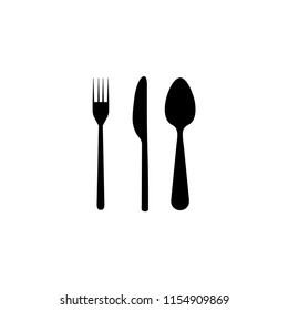 Fork, knife, spoon icon. Equipment icon. Vector icon. 