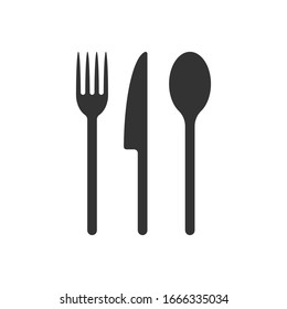 Fork Knife Spoon Icon Logo Simple Stock Vector (Royalty Free ...