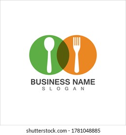 Fork, knife and spoon icon logo vector template.design for restaurant.