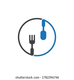 Fork, knife and spoon icon logo vector template.design for restaurant