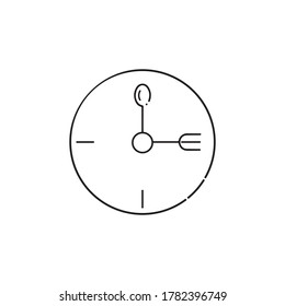 Plantilla vectorial del logotipo del icono de la horquilla, cuchillo y cuchara.diseño para el restaurante