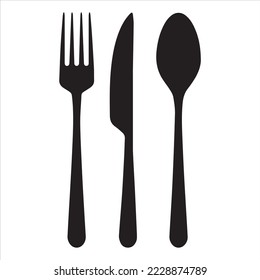 Fork knife and spoon icon logo, icon, symbol, signs