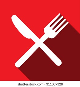 Fork, knife, spoon icon vector image