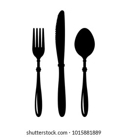 fork knife and spoon icons vector. cutlery isolated