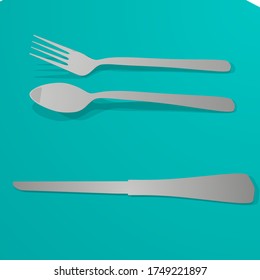 Gabelmesser-Löffel-Vektorgrafik