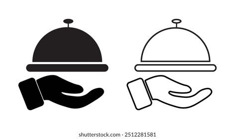 Fork, knife, spoon set icons.  Dinner service collection. Tableware set flat style. fork and knife for apps and websites.