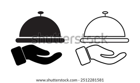 Fork, knife, spoon set icons.  Dinner service collection. Tableware set flat style. fork and knife for apps and websites.