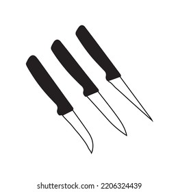 Cuchara de bifurcación. vector de silueta