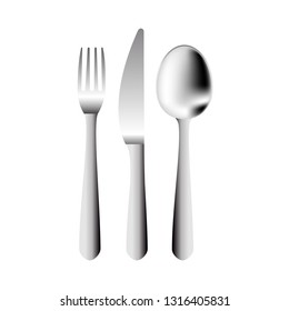 Fork Knife Spoon Silverware Cutlery Stock Vector (Royalty Free) 1316405831