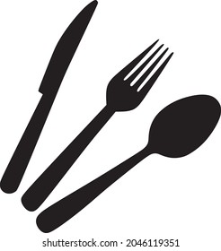 Fork, knife and spoon in vector