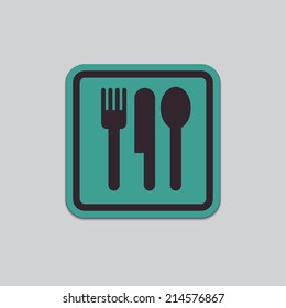 Fork Knife Spoon Vector Icon