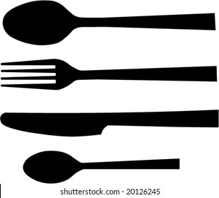 Fork, knife and spoons