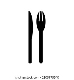 diseño de la ilustración del logotipo del icono de símbolo de bifurcación y cuchillo.