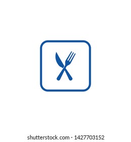 Fork and knife symbol icon vector illustration. Restaurant symbol vector