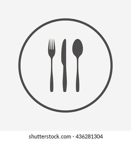 Fork, knife and tablespoon. Cutlery set. Vector